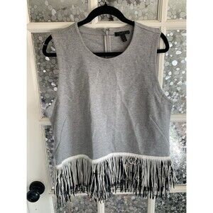 J Crew Knit Top Fringe Bottom  Tank XL Dress Up or Down